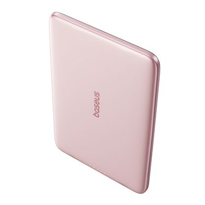 Vanjska bežična baterija Baseus PicoGo AM41, 5000mAh, 20W, PD + FQI, 1 x QI - 1 x USB-C, Roza