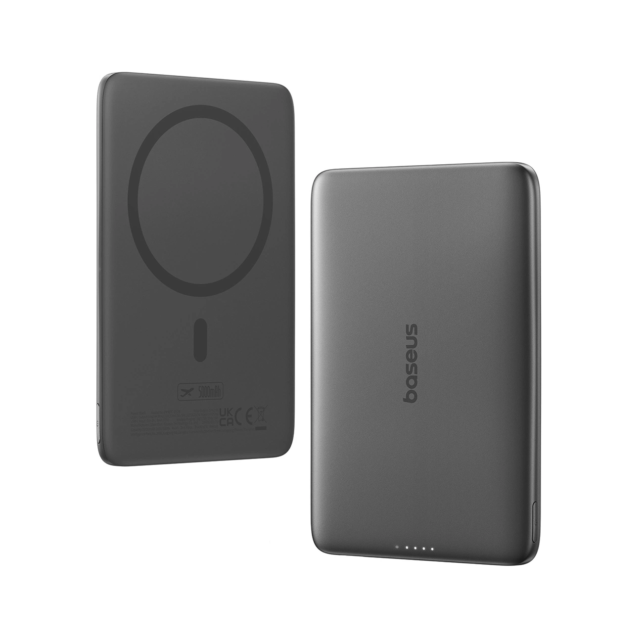 Vanjska bežična baterija Baseus PicoGo AM41, 5000mAh, 20W, PD + FQI, 1 x QI - 1 x USB-C, Crna