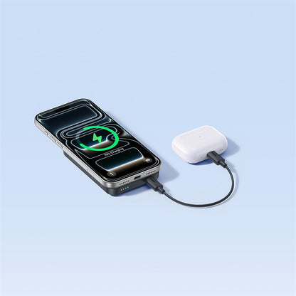 Bežična vanjska baterija Baseus EnerFill FM11, 10000mAh, 30W, PD + FQI, 1 x QI - 1 x USB-C, Crna