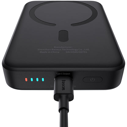 Vanjska baterija Wireless Baseus Magnetic Mini, 10000mAh, 20W, PD + FQI, 1 x QI - 1 x USB-C, Crna P10059001113-00