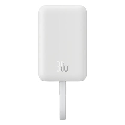 Vanjska baterija bežična Baseus Magnetic Mini, 10000mAh, 30W, PD + FQI, 1 x QI - 2 x USB-C, bijela P1002210B223-00