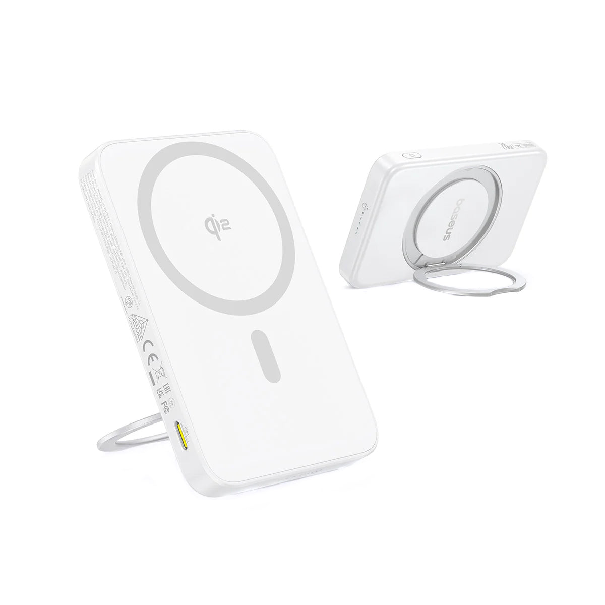Vanjska bežična baterija Baseus PicoGo, 5000mAh, 20W, PD + FQI, 1 x QI - 1 x USB-C, Bijela P10076800213-01