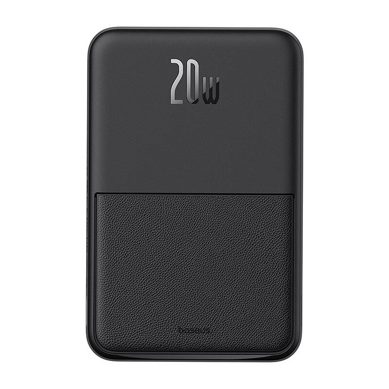 Vanjska bežična baterija Baseus MagPro PPCXZ05, 5000mAh, 20W, PD + FQI, 1 x QI - 1 x USB-C, Crna, Ponovno zapakirano P10064101123-00