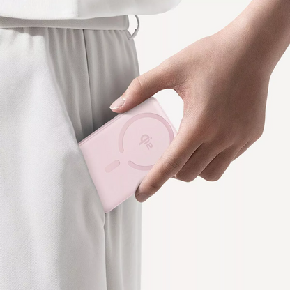 Vanjska bežična baterija Baseus Enerfill FM12, 10000mAh, 22.5W, PD + FQI, 1 x QI - 1 x USB-C, Roza E0028502