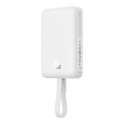 Vanjska baterija Wireless Baseus Magnetic Mini, 10000mAh, 20W, PD + FQI, 1 x Lightning - 1 x QI - 1 x USB-C, Bijela P10022109223-00