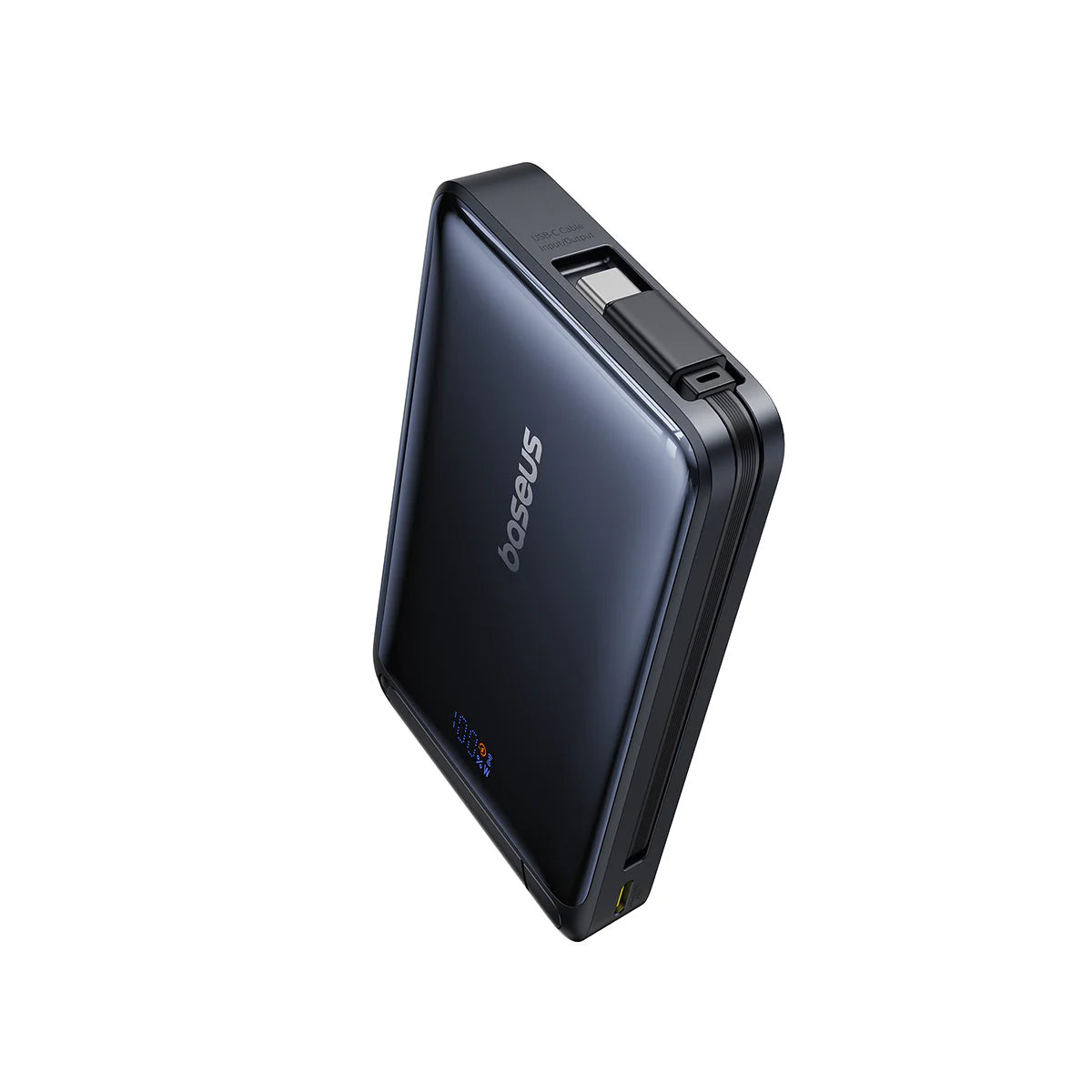 Vanjska bežična baterija Baseus Nomos, 10000mAh, 45W, PD + FQI, 1 x QI - 2 x USB-C, Crna P10078800123-00