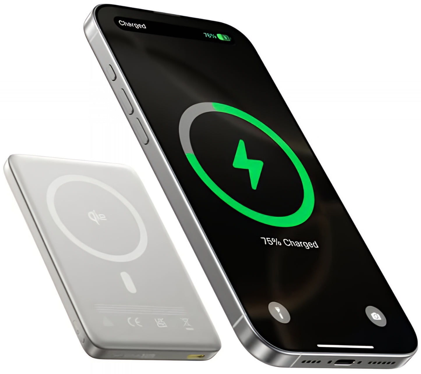 Vanjska bežična baterija Baseus PicoGo AM41, 10000mAh, 27W, PD + FQI, 1 x QI - 1 x USB-C, Bež E0027203