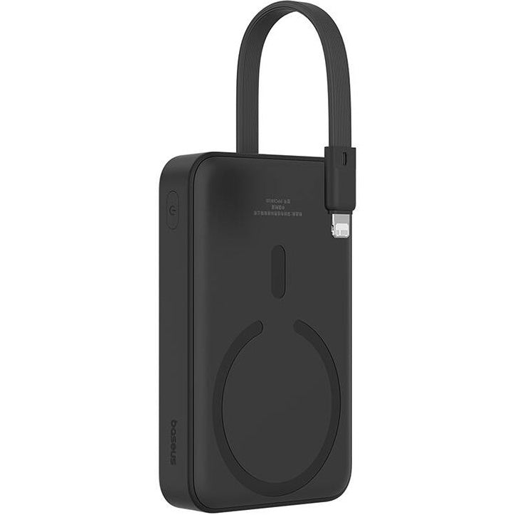 Vanjska baterija Wireless Baseus Magnetic Mini, 10000mAh, 20W, PD + FQI, 1 x Lightning - 1 x QI - 1 x USB-C, Crna P10022109113-00