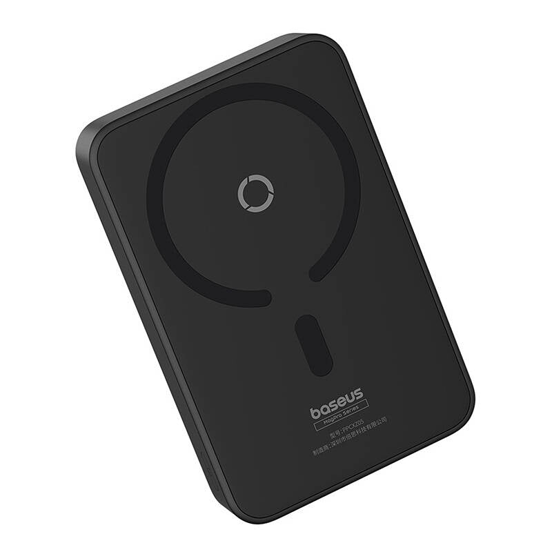 Vanjska bežična baterija Baseus MagPro PPCXZ05, 5000mAh, 20W, PD + FQI, 1 x QI - 1 x USB-C, Crna, Ponovno zapakirano P10064101123-00