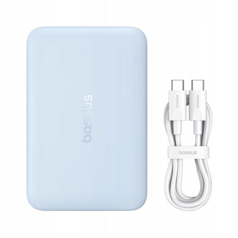 Bežična vanjska baterija Baseus EnerFill FM11 Ultra-Mini, 10000mAh, 22.5W, PD + FQI, 1 x QI - 1 x USB-C, Plava P1008210E313-00