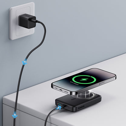 Vanjska baterija Wireless Baseus Magnetic Mini, 10000mAh, 20W, PD + FQI, 1 x QI - 1 x USB-C, Crna P10059001113-00