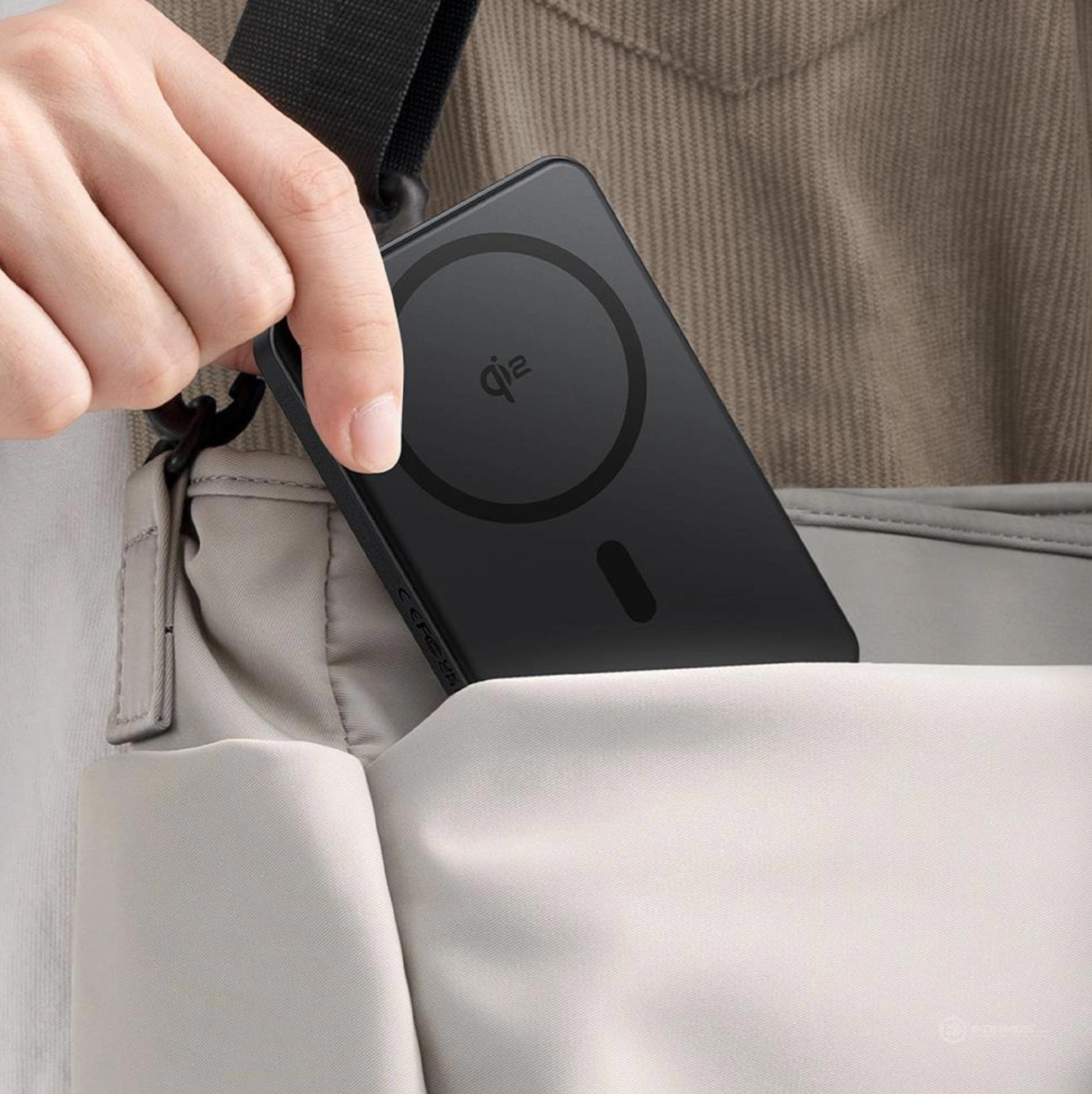 Vanjska bežična baterija Baseus Airpow2 Qi2, 10000mAh, 22.5W, QC + PD + FQI, 1 x QI - 1 x USB-A - 1 x USB-C, Crna P10080000123-00