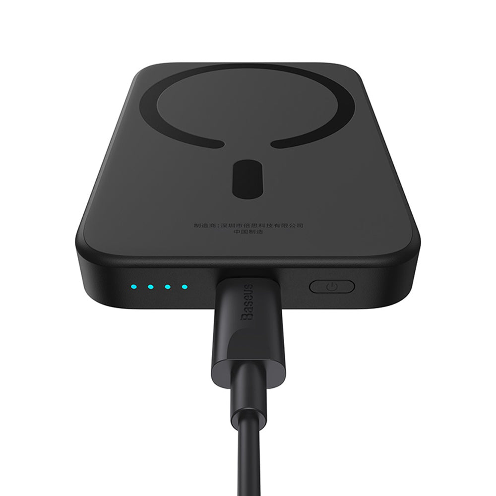 Vanjska bežična baterija Baseus Mini Air, 6000mAh, 20W, PD + FQI, 1 x QI - 1 x USB-C, Crna P10059002113-00