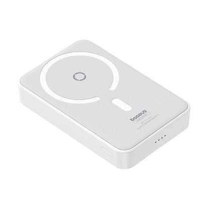 Vanjska bežična baterija Baseus MagPro PPCXZ05, 5000mAh, 20W, PD + FQI, 1 x QI - 1 x USB-C, Bijela P10064101223-00
