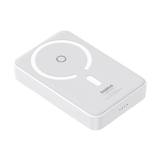 Vanjska bežična baterija Baseus MagPro PPCXZ05, 5000mAh, 20W, PD + FQI, 1 x QI - 1 x USB-C, Bijela P10064101223-00