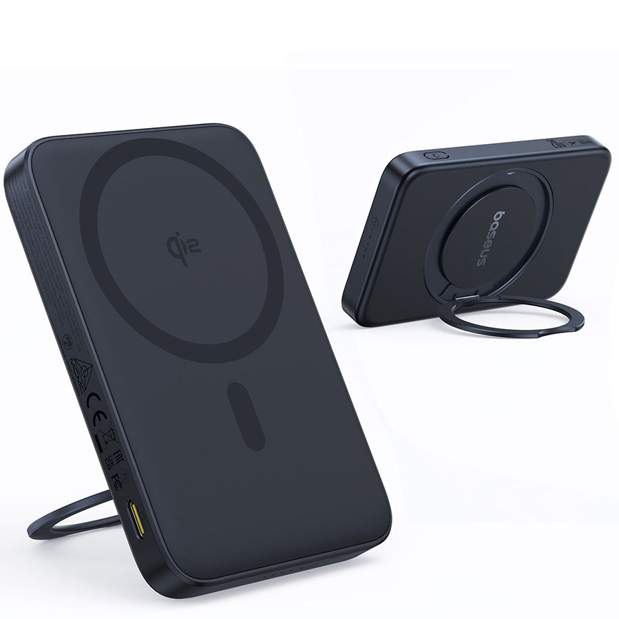 Vanjska bežična baterija Baseus PicoGo, 5000mAh, 20W, PD + FQI, 1 x QI - 1 x USB-C, Crna P10076802123-00