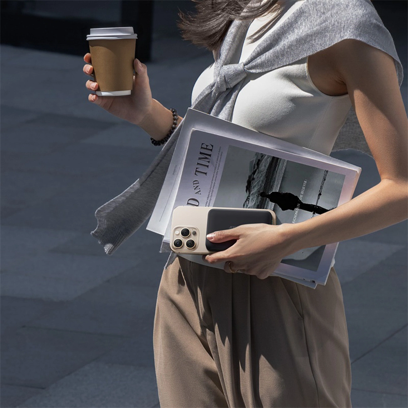 Vanjska bežična baterija Baseus EnerFill FM11 Ultra-Mini, 10000mAh, 22.5W, PD + FQI, 1 x QI - 1 x USB-C, Crna P1008210E123-00