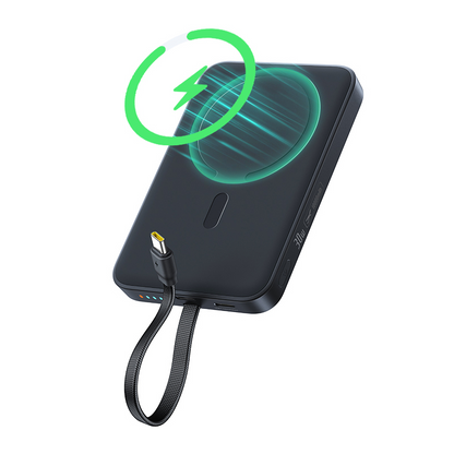 Bežična vanjska baterija Baseus EnerFill FM11, 10000 mAh, 30 W, PD + FQI, 1 × QI – 2 × USB-C, crna E0028904