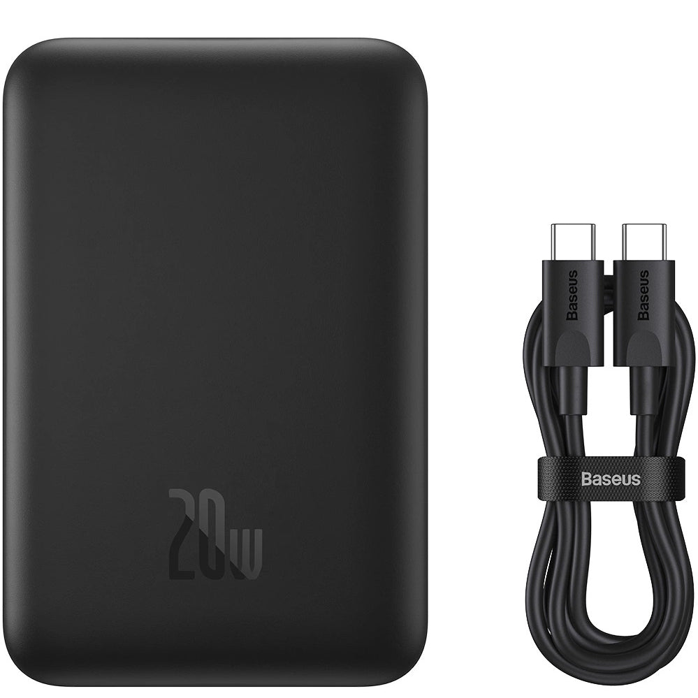 Vanjska baterija Wireless Baseus Magnetic Mini, 10000mAh, 20W, PD + FQI, 1 x QI - 1 x USB-C, crna PPCX070001