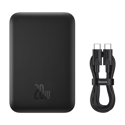 Vanjska bežična baterija Baseus Mini Air, 6000mAh, 20W, PD + FQI, 1 x QI - 1 x USB-C, Crna P10059002113-00