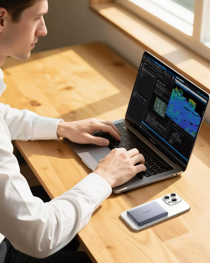 Vanjska bežična baterija Baseus PicoGo AM41, 10000mAh, 27W, PD + FQI, 1 x QI - 1 x USB-C, Siva E0027200