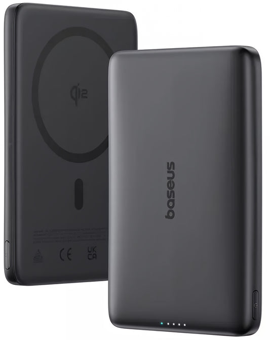 Vanjska bežična baterija Baseus PicoGo AM41, 10000mAh, 27W, PD + FQI, 1 x QI - 1 x USB-C, Crna E0027201