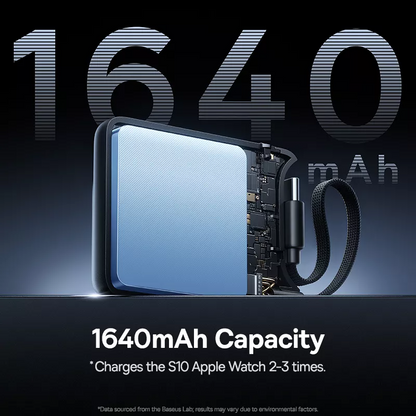 Bežična vanjska baterija Baseus EnerFill FW11 za Apple Watch Series, 1640mAh, 5W, 1 x QI, Crna E0205301
