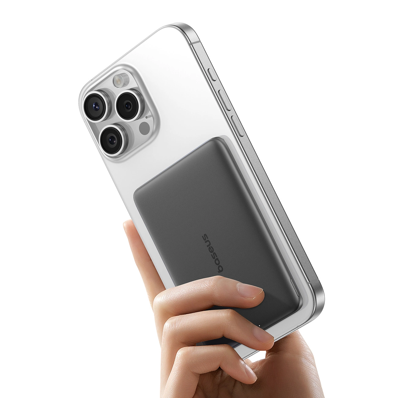 Vanjska bežična baterija Baseus PicoGo AM41, 5000mAh, 20W, PD + FQI, 1 x QI - 1 x USB-C, Crna