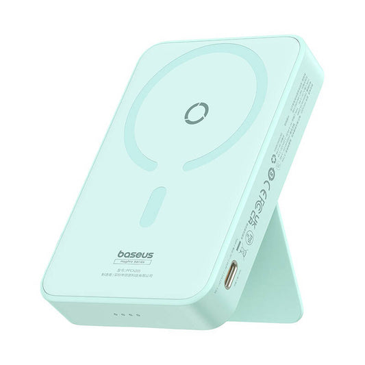 Vanjska bežična baterija Baseus MagPro PPCXZ05, 5000mAh, 20W, PD + FQI, 1 x QI - 1 x USB-C, Zelena P10064101333-00