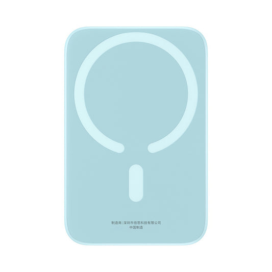 Vanjska bežična baterija Baseus Mini Air, 6000mAh, 20W, PD + FQI, 1 x QI - 1 x USB-C, Plava P10059002313-00