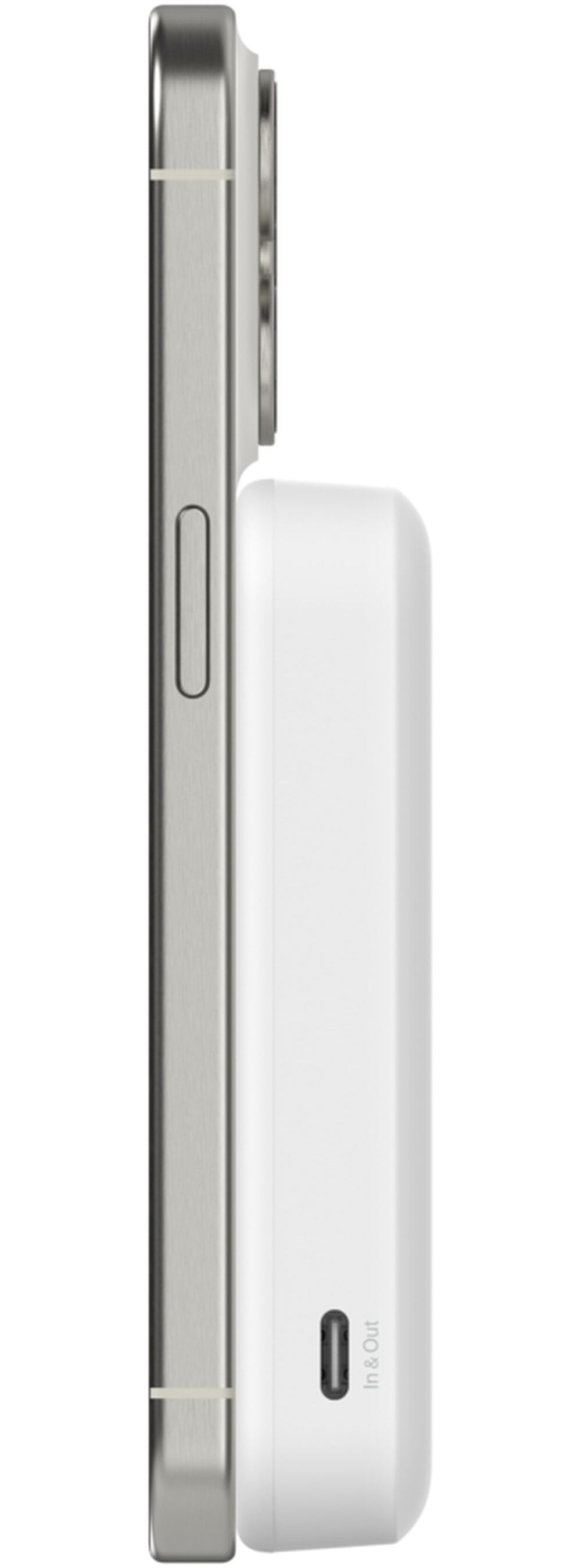 Bežična vanjska baterija Belkin BoostCharge Pro s postoljem, 8000mAh, 15W, FQI, 1 x QI - 1 x USB-C, Bijela BPD007btWH