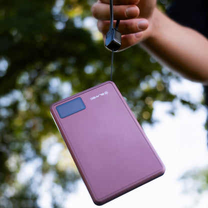 Bežična vanjska baterija Blavec BJ-03 Slim, 10000 mAh, 22,5 W, PD + FQI, 1 x QI - 1 x USB-C, ljubičasta