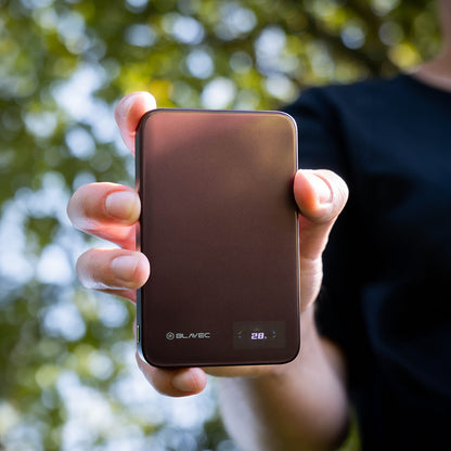 Bežična vanjska baterija Blavec BJ-04 Slim, 10000 mAh, 22,5 W, PD + FQI, 1 × QI – 1 × USB-C, ljubičasta