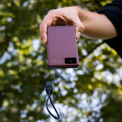 Bežična vanjska baterija Blavec BJ-03 Slim, 10000 mAh, 22,5 W, PD + FQI, 1 x QI - 1 x USB-C, ljubičasta