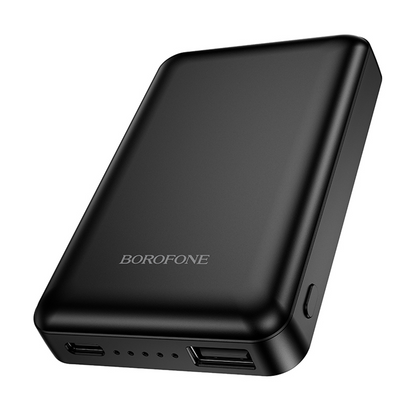 Vanjska bežična baterija Borofone BJ82 Dawn, 5000mAh, 10W, 1 x QI - 1 x USB-A, Crna