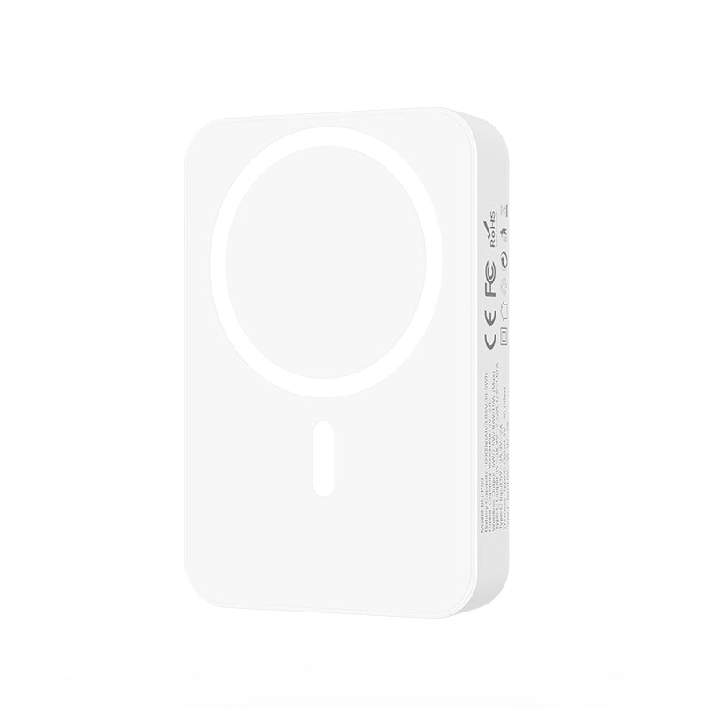Vanjska baterija Wireless BWOO BO-P59, 10000mAh, 20W, PD + QI, 1 x QI - 1 x USB-C, Bijela