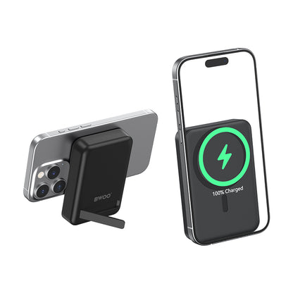 Vanjska baterija Wireless BWOO BO-P59, 10000mAh, 20W, PD + FQI, 1 x QI - 1 x USB-C, Crna