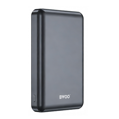Bežična vanjska baterija BWOO BO-P82, 10000mAh, 22.5W, PD + FQI, 1 x QI - 1 x USB-C, Siva