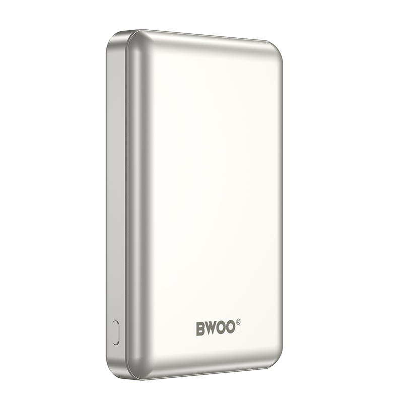 Bežična vanjska baterija BWOO BO-P82, 10000mAh, 22.5W, PD + FQI, 1 x QI - 1 x USB-C, Bijela