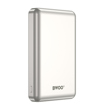 Bežična vanjska baterija BWOO BO-P82, 10000mAh, 22.5W, PD + FQI, 1 x QI - 1 x USB-C, Bijela