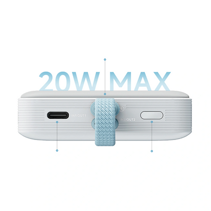 Bežična vanjska baterija Cuktech CP132ML, 10000mAh, 22.5W, PD + QI, 2 x USB-C, Bijela