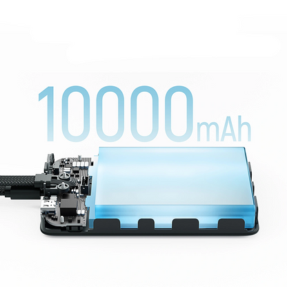 Bežična vanjska baterija Cuktech CP132ML, 10000mAh, 22.5W, PD + QI, 2 x USB-C, Bijela