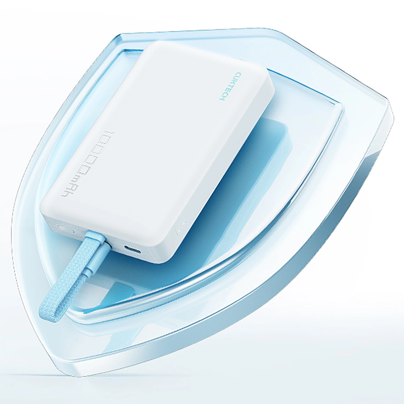 Bežična vanjska baterija Cuktech CP132ML, 10000mAh, 22.5W, PD + QI, 2 x USB-C, Bijela