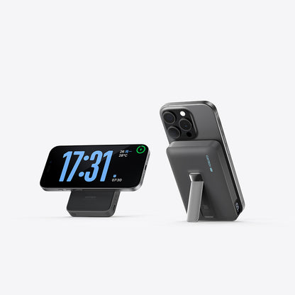 Bežična vanjska baterija Cuktech WPB100, 10000mAh, 30W, PD + FQI, 1 x QI - 1 x USB-C, Siva CUWPB100GLBK