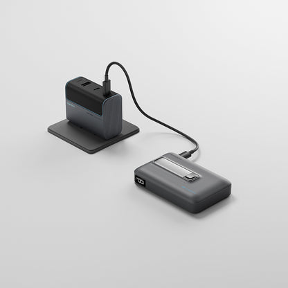 Bežična vanjska baterija Cuktech WPB100, 10000mAh, 30W, PD + FQI, 1 x QI - 1 x USB-C, Siva CUWPB100GLBK