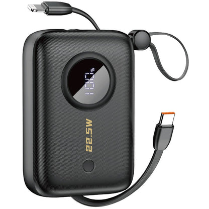 Vanjska baterija Dudao K14, 10000mAh, 22.5W, QC + PD, 1 x Lightning - 1 x USB-A - 2 x USB-C, Crna