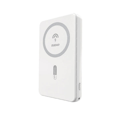Bežična vanjska baterija Dudao K14S, 5000mAh, 20W, QC + PD + FQI, 1 x QI - 1 x USB-A - 1 x USB-C, Bijela