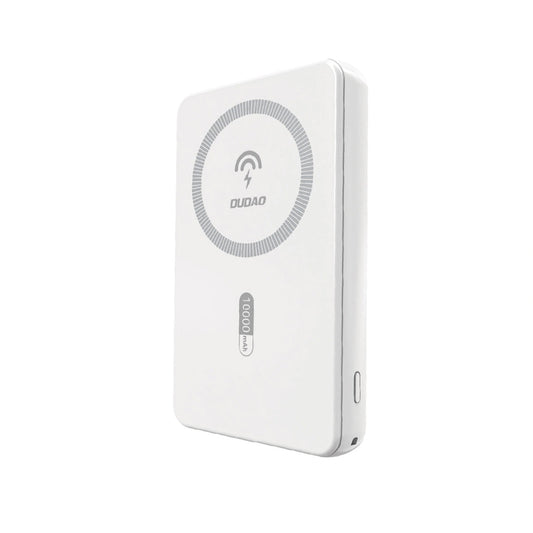 Bežična vanjska baterija Dudao K14S, 5000mAh, 20W, QC + PD + FQI, 1 x QI - 1 x USB-A - 1 x USB-C, Bijela