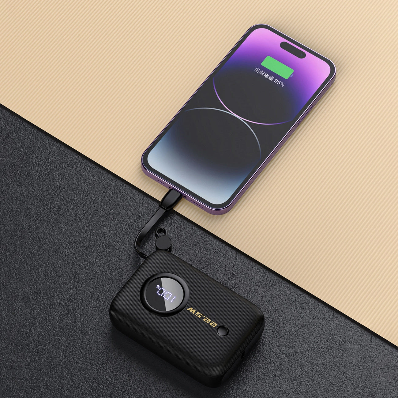 Vanjska baterija Dudao K14, 10000mAh, 22.5W, QC + PD, 1 x Lightning - 1 x USB-A - 2 x USB-C, Crna