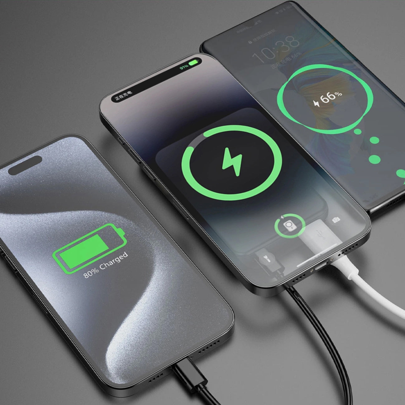 Vanjska bežična baterija Dudao K14S+, 10000mAh, 22.5W, QC + PD + FQI, 1 x QI - 1 x USB-A - 1 x USB-C, Crna
